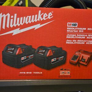 Milwaukee M18 18-Volt XC Starter Kit with Two 5.0Ah Batteries and Charger